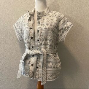 Melrose and Market Tribal Tapestry Short Sleeve boho jacket